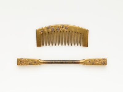 Peigne et épingle à cheveux, fin 19ème-début 20ème siècle - Japanese School