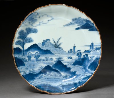 Plat, Arita, probablement 18e siècle - Japanese School