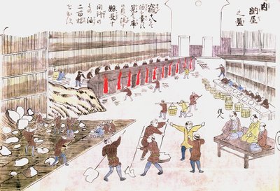 Usine de préparation des produits de la baleine, fin du XIXe siècle - Japanese School