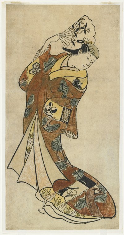 Fujimura Handayū II dans une scène de danse, années 1720 - Japanese School