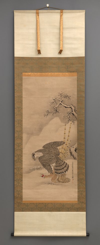 Faucon et faisan - Japanese School