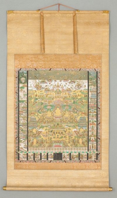 Illustration du Soutra de la contemplation
(Taima Mandara) - Japanese School