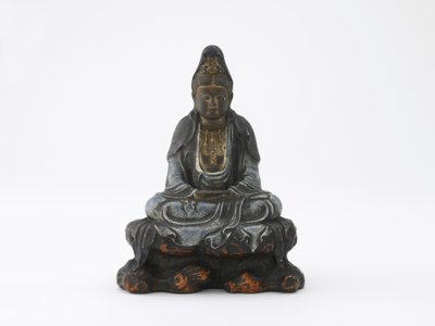 Image de Kannon assis, Kyoto, préfecture de Kyoto, période Edo ou ère Meiji - Japanese School