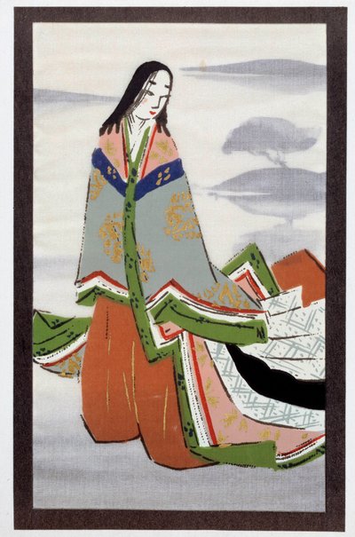 Littérature japonaise : illustration tirée du chapitre Suetsumu hana de l