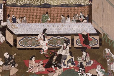 Théâtre Kabuki à une foire à Kyoto, illustration d