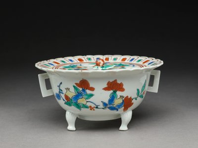 Bol Koro avec un couvercle plat, céramique Kakiemon - Japanese School