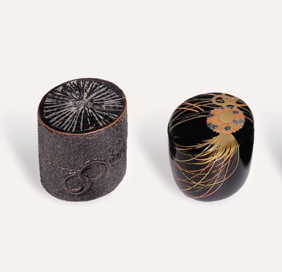 Boîte à thé Nakatsugi et boîte à thé Natsume, période Edo - Japanese School