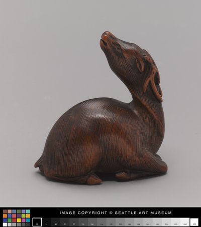 Netsuke en forme de cerf, milieu du 19e siècle - Japanese School