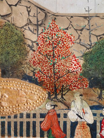 Osakazu Byobu - Paravent japonais à huit panneaux (peinture) - Japanese School