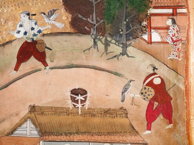 Osakazu Byobu - Paravent japonais à huit panneaux (peinture) - Japanese School