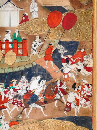 Osakazu Byobu - Paravent japonais à huit panneaux (peinture) - Japanese School
