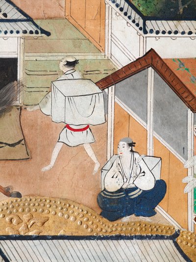 Osakazu Byobu - Paravent japonais à huit panneaux (peinture) - Japanese School