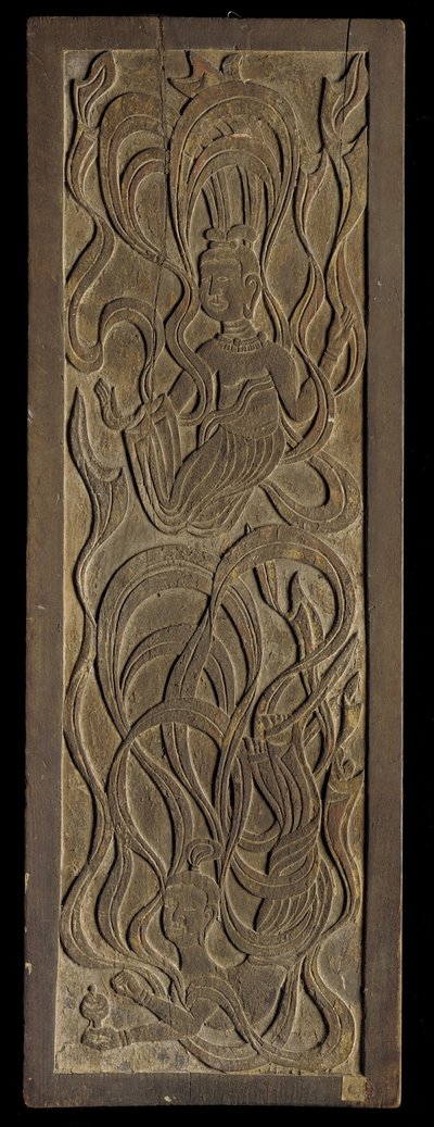 Panneau avec sculpture en bas-relief d