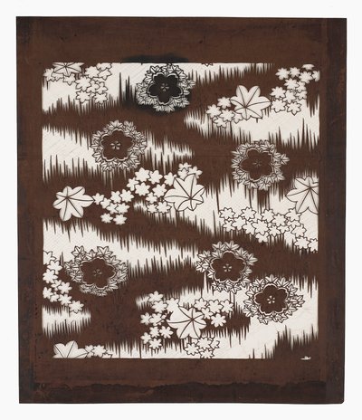 Pochoir en papier (katagami), fin du 19ème siècle - Japanese School