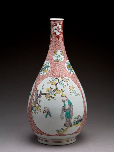 Vase bouteille en forme de poire, ko-Imari - Japanese School