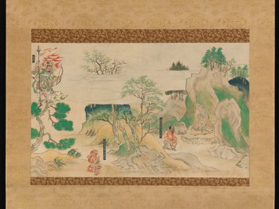 Scène des Légendes illustrées du temple Jin