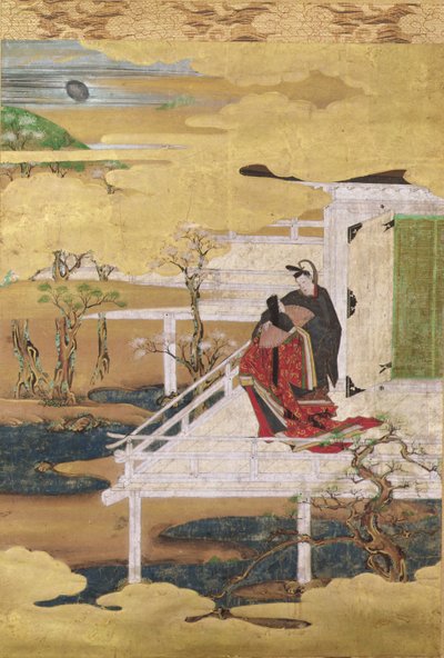 Scène du Conte de Genji - Japanese School