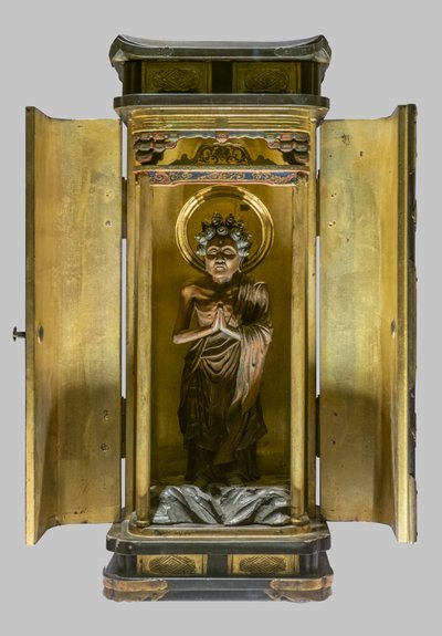 Shakyamuni sortant de la montagne (Shussan no Shaka). Japon, période Edo - Japanese School