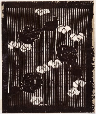 Pochoir : Gourdes et feuilles - Japanese School