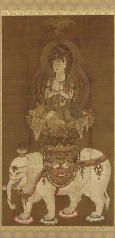 Le Bodhisattva - Fugen (Fugen Bosatsu) période Heian - Japanese School