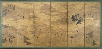 Le Conte de Genji, fin 17ème-début 18ème siècle - Japanese School