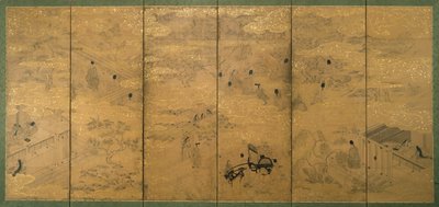 Le Conte de Genji, fin 17ème-début 18ème siècle - Japanese School