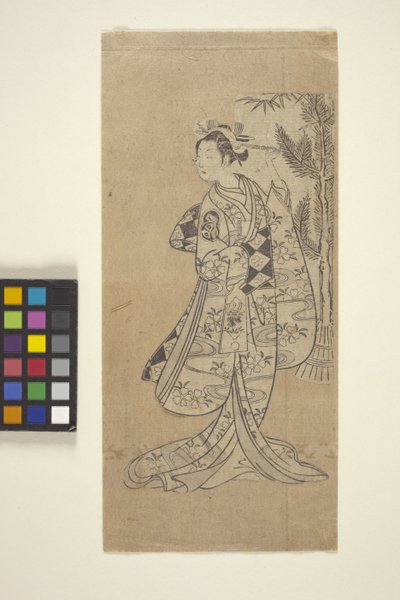Sans titre (femme debout devant un arbre) - Japanese School
