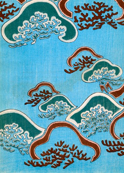 Gravure sur bois de corail - Japanese School