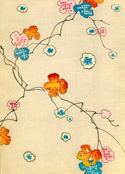 Gravure sur bois de feuilles d