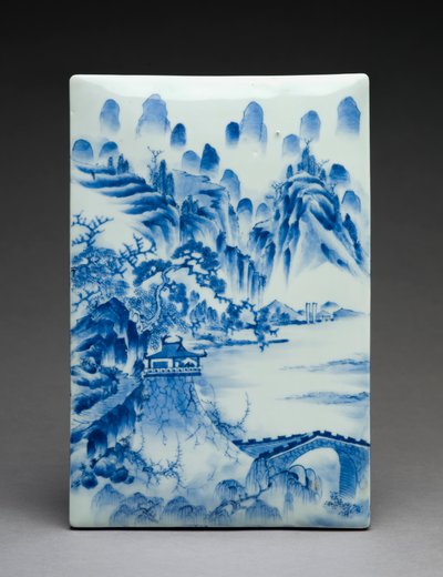 Boîte à écrire avec paysage, site de Seto - Japanese School