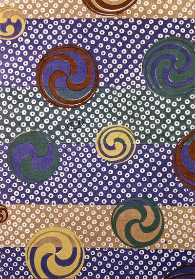 Motif Yin Yang pour tissu, fin du XIXe siècle - Japanese School