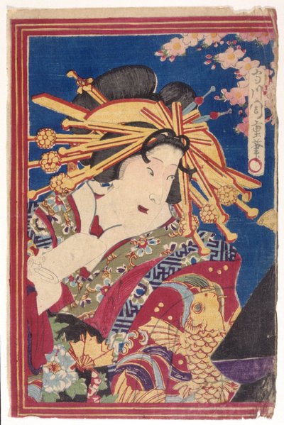 Gravure sur bois en couleur - Japanese School