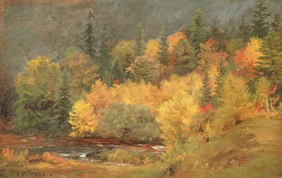 Automne près du ruisseau, 1855 - Jasper Francis Cropsey