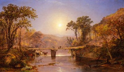 Été indien sur la rivière Delaware - Jasper Francis Cropsey