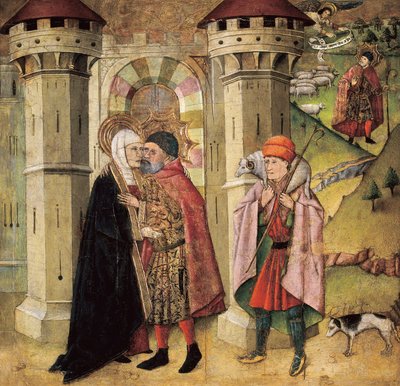 Saint Joachim et Sainte Anne à la porte dorée - Jaume Huguet