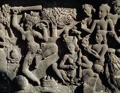 Relief du temple hindou - Javanese School