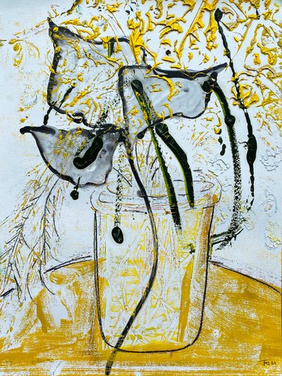 Fleur de Sel No. 08 Monotype or noir blanc - Jay Batlle