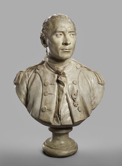 Buste Portrait de John Paul Jones, modelé en 1780, moulé en 1787-89 - Jean Antoine Houdon