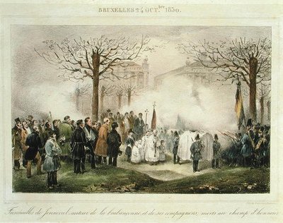 Les funérailles de Louis-Alexandre Dechet (Jenneval) (1801-30) et de ses compagnons morts sur le champ d