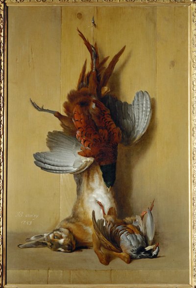 Faisan, lievre et perdrix rouge - pheasant, hare and partridge … - Jean-Baptiste (school of) Oudry