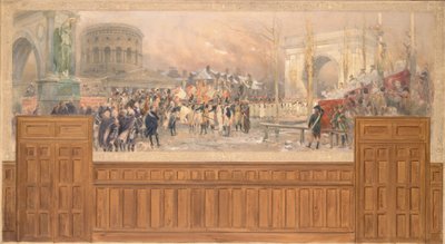 Réception par la municipalité de Paris, à la barrière de la Villette, des troupes revenant de Pologne, après la campagne de 1806-1807, entre 1901 et 1902 - Jean Baptiste Edouard Detaille