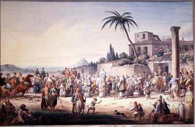 Un mariage à Athènes, c.1776 - Jean Baptiste Hilair