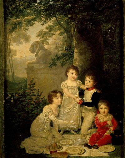 Quatre fils de Joachim Murat et Caroline Bonaparte (de gauche, Letizia - Jean Baptiste Isabey