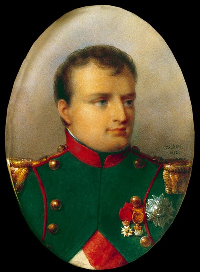 Portrait en médaillon de Napoléon Ier en uniforme des chasseurs - Jean Baptiste Isabey