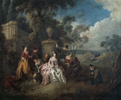 Rencontre dans le parc - Jean Baptiste Joseph Pater