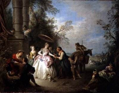 La Diseuse de bonne aventure - Jean Baptiste Joseph Pater
