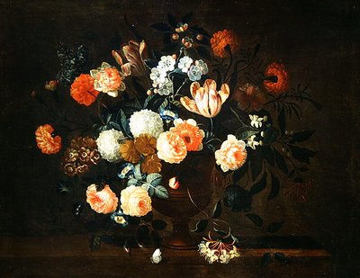 Vase de fleurs et insectes - Jean Baptiste Monnoyer