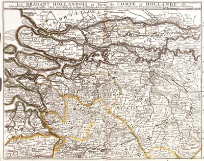 Carte du Brabant néerlandais (ou Brabant septentrional) et d