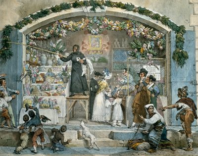 Befana à Rome, gravure de Jean-Baptiste Thomas - Jean Baptiste Thomas