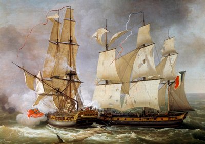 Bataille navale entre la corvette française 